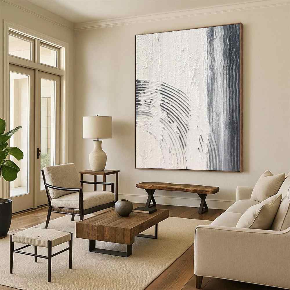 Garden_Black_Gray_White_Textured_Wall_Art_KCN12 wall art